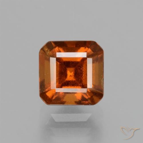 1.57ct 天然 深橙色 钙铝榴石, 祖母绿式切割, VS