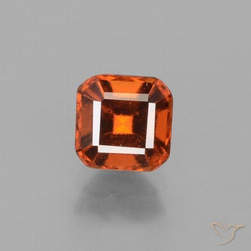 1.36ct 天然 琥珀橙 钙铝榴石, 祖母绿式切割, VS