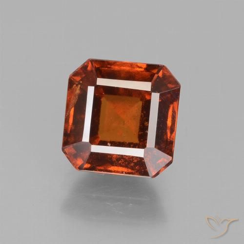 2.18ct 天然 琥珀橙 钙铝榴石, 祖母绿式切割, VS-SI