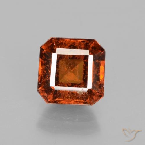 2.15ct 天然 深橙色 钙铝榴石, 祖母绿式切割, VS-SI
