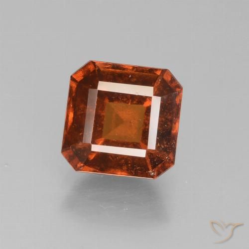2.13ct 天然 琥珀橙 钙铝榴石, 祖母绿式切割, VS