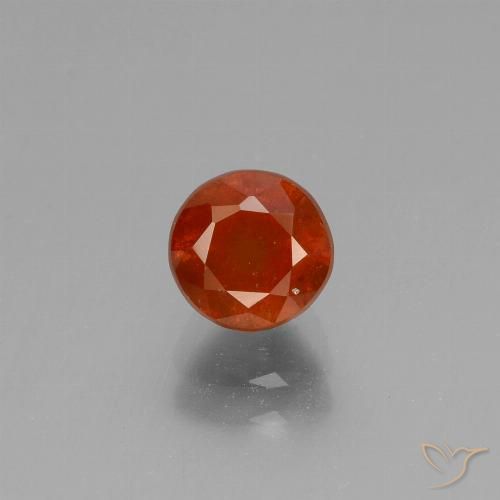 1.37ct 天然 琥珀橙 钙铝榴石, 圆形的, VS-SI