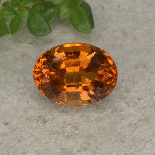 1.80ct 天然 火橙 钙铝榴石, 椭圆形, VS-SI