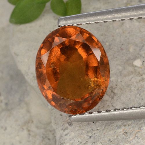 2.40ct 天然 深橙色 钙铝榴石, 椭圆形, VS-SI