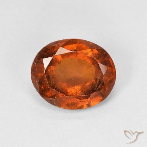 2.13ct 天然 深橙色 钙铝榴石, 椭圆形, VS-SI