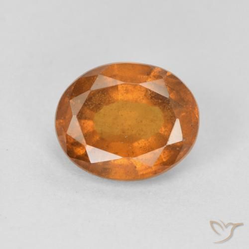 2.19ct 天然 Medium Dark-Orange 钙铝榴石, 椭圆形, VS-SI
