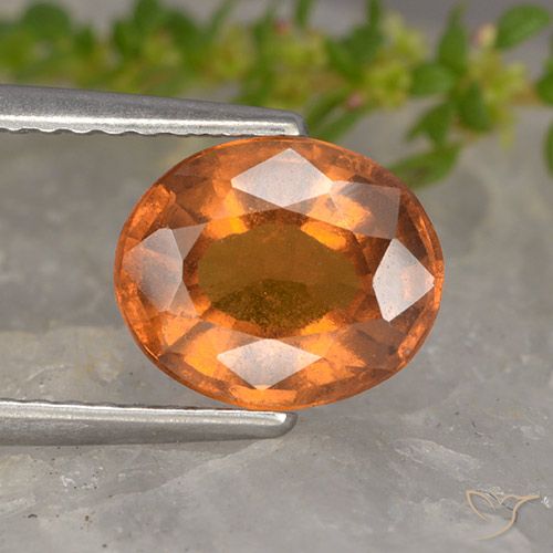 1.99ct 天然 深橙色 钙铝榴石, 椭圆形, VS-SI