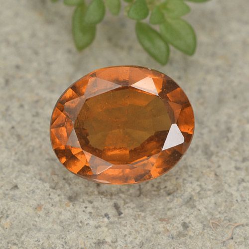 1.83ct 天然 中深橙色 钙铝榴石, 椭圆形, VS-SI