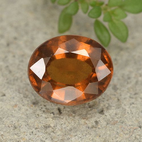 2.46ct 天然 中深橙色 钙铝榴石, 椭圆形, VS