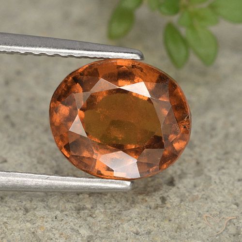 2.66ct 天然 深橙色 钙铝榴石, 椭圆形, VS