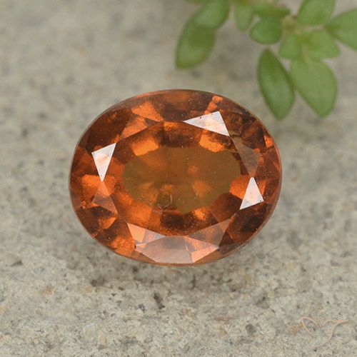 2.52ct 天然 深橙色 钙铝榴石, 椭圆形, VS