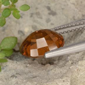 2.65克拉天然橙色桂榴石，椭圆形切割，9×7.5毫米，VS-SI