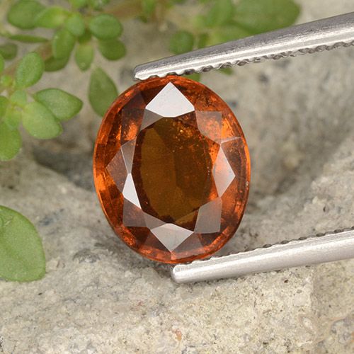 2.40ct 天然 深橙色 钙铝榴石, 椭圆形, VS-SI