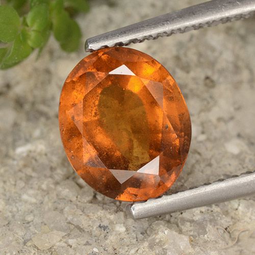 2.23ct 天然 深橙色 钙铝榴石, 椭圆形, VS-SI