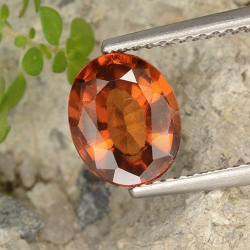 2.07ct 天然 琥珀橙 钙铝榴石, 椭圆形, VVS-VS