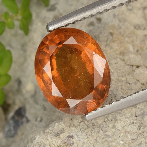 2.63ct 天然 深橙色 钙铝榴石, 椭圆形, VS-SI
