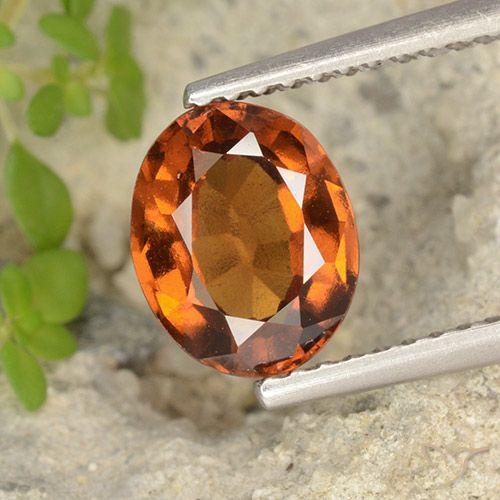 1.69ct 天然 琥珀橙 钙铝榴石, 椭圆形, VS
