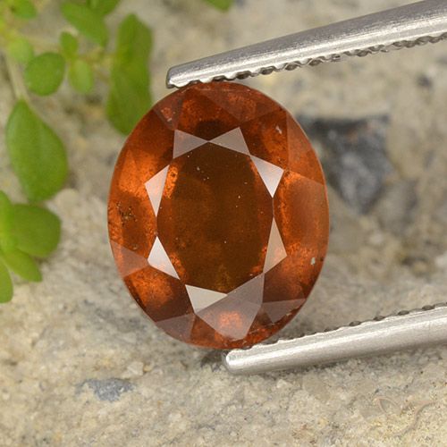 2.64ct 天然 中橙 钙铝榴石, 椭圆形, VS-SI