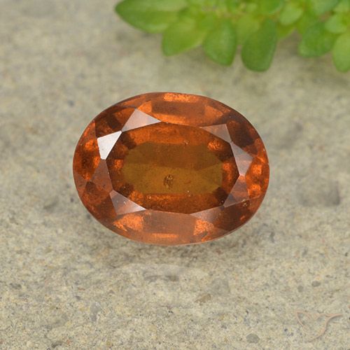 2.25ct 天然 琥珀橙 钙铝榴石, 椭圆形, VS-SI