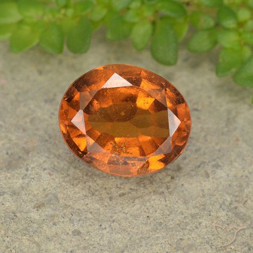 1.86ct 天然 黄橙色 钙铝榴石, 椭圆形, VS-SI