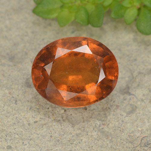 2.48ct 天然 深橙色 钙铝榴石, 椭圆形, VS-SI