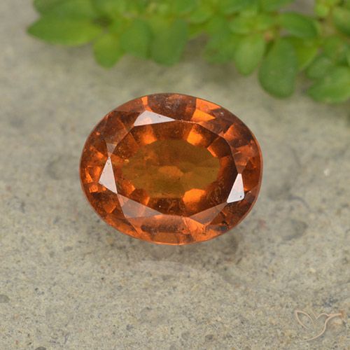 1.81ct 天然 琥珀橙 钙铝榴石, 椭圆形, VS-SI