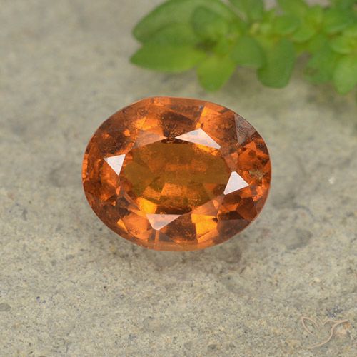 1.82ct 天然 琥珀橙 钙铝榴石, 椭圆形, VS-SI