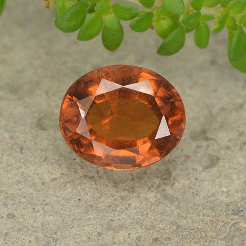 1.89ct 天然 深橙色 钙铝榴石, 椭圆形, VS-SI