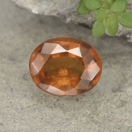 1.73ct 天然 深橙色 钙铝榴石, 椭圆形, VS-SI