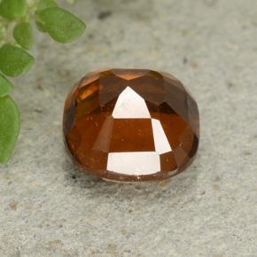 1.95克拉天然橙色桂榴石，垫形剪裁，7×7毫米，VVS-VS