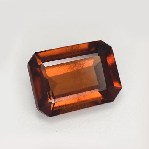 2.23克拉天然橙色桂榴石，祖母绿式切割，9.1×6.9毫米，VVS-VS
