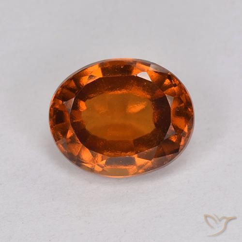 2.16ct 天然 橙棕色 钙铝榴石, 椭圆形, VS