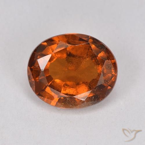 1.80ct 天然 红橙色 钙铝榴石, 椭圆形, VS-SI