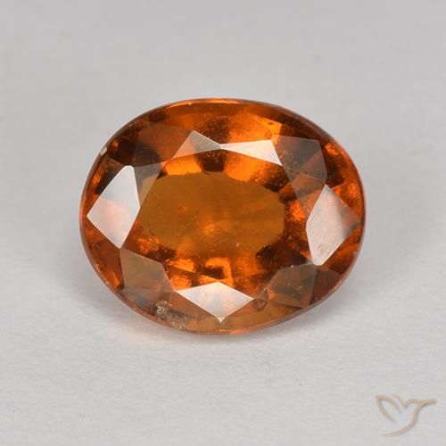 1.76ct 天然 火橙 钙铝榴石, 椭圆形, VS