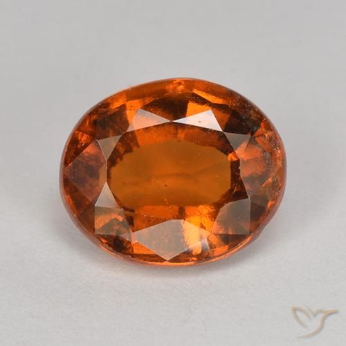 2.07ct 天然 红橙色 钙铝榴石, 椭圆形, VS