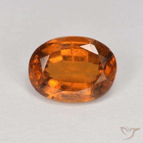 2.01ct 天然 深橙色 钙铝榴石, 椭圆形, VS