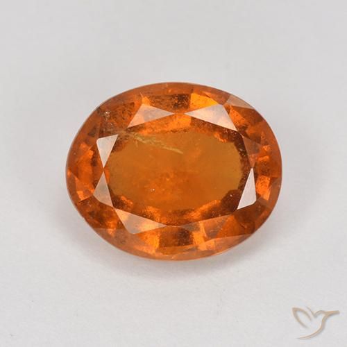2.18ct 天然 深橙色 钙铝榴石, 椭圆形, VS-SI
