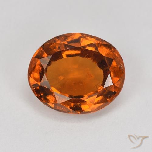 1.87ct 天然 深橙色 钙铝榴石, 椭圆形, VS