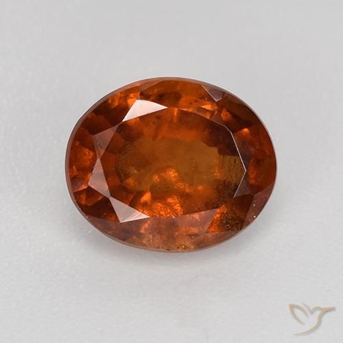 1.87ct 天然 火橙 钙铝榴石, 椭圆形, VS-SI