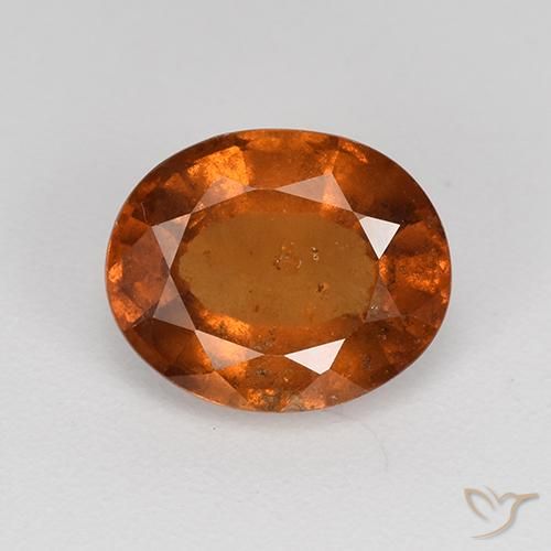 2.01ct 天然 红橙色 钙铝榴石, 椭圆形, VS-SI