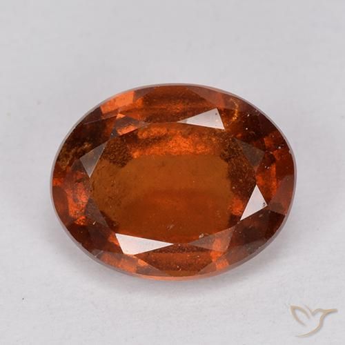 2.55ct 天然 火橙 钙铝榴石, 椭圆形, VS-SI