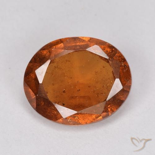 2.15ct 天然 中深橙色 钙铝榴石, 椭圆形, VS-SI