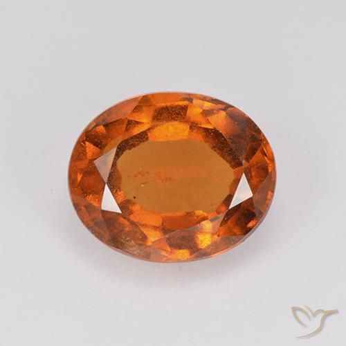 2.11ct 天然 深橙色 钙铝榴石, 椭圆形, VS-SI