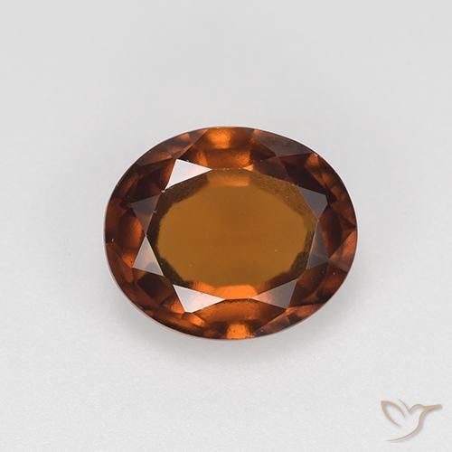 1.58ct 天然 红橙色 钙铝榴石, 椭圆形, VVS-VS