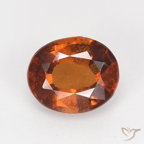 1.61ct 天然 红橙色 钙铝榴石, 椭圆形, VS-SI