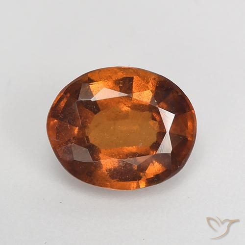1.45ct 天然 深橙色 钙铝榴石, 椭圆形, VS