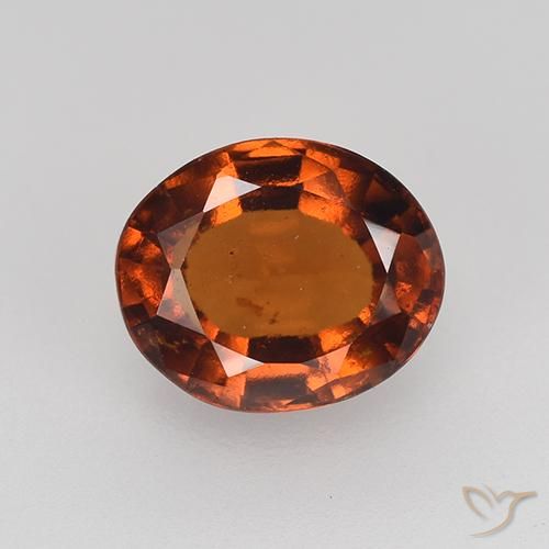 2.36ct 天然 琥珀橙 钙铝榴石, 椭圆形, VS