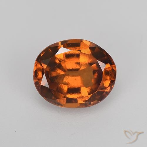 1.75ct 天然 深橙色 钙铝榴石, 椭圆形, VVS-VS