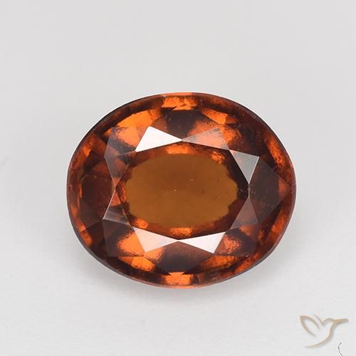 2.87ct 天然 红橙色 钙铝榴石, 椭圆形, VS