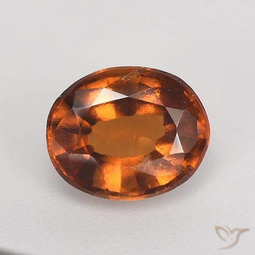 2.09ct 天然 红橙色 钙铝榴石, 椭圆形, VS-SI